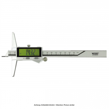 Electr. Digital Depth Caliper • IP67, type F, 200 mm / 8 inch