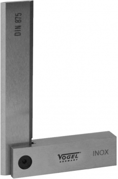 Bevel Edge Square DIN 875, GG 00, inox; 50 mm x 40 mm