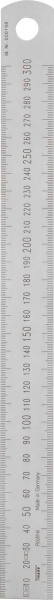 Steel Rule 300 mm x 13 mm x 0.5 mm. lasert