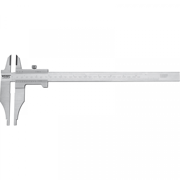 Workshop calliper gauge. 250 mm. vernier. DIN863