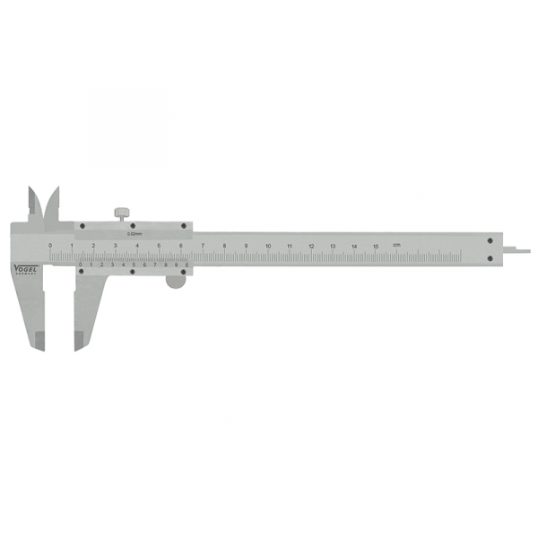 Pocket caliper with locking screw. 150 mm