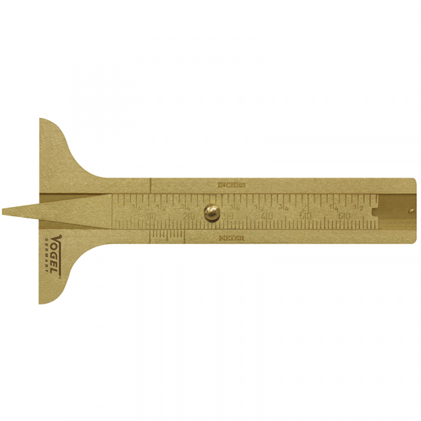 Brass Tread Depth Gauge. 60 mm / 2.4 mm