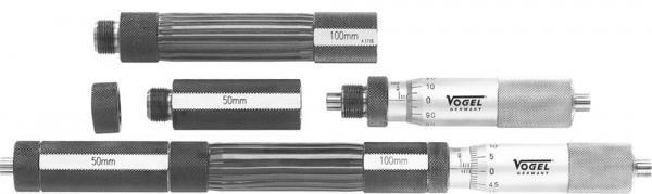 Precise. Internal micrometer set 5-piece. 100 - 500 mm
