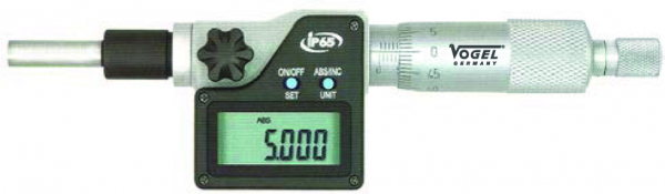 Digital Micrometer Head DIN 863, IP65, 0 - 25 mm / 0 - 1 inch