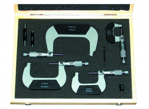 Micrometer set. DIN 863. 3-piece