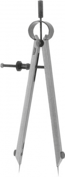 Federzirkel DIN 6486. mit auswechselbarer Spitze. 100 mm