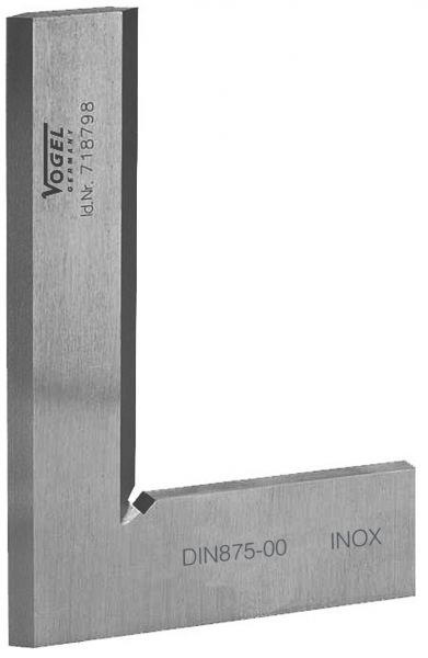Bevel Edge Square DIN 875. GG 00. inox; 200 mm x 130 mm