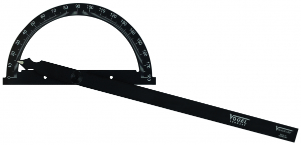 Protractor. 0 - 180°. 150 mm