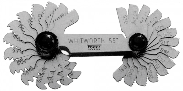 Screw Pitch Gauge. 4 - 62 / 0.25 - 6.0 mm. 52 blades