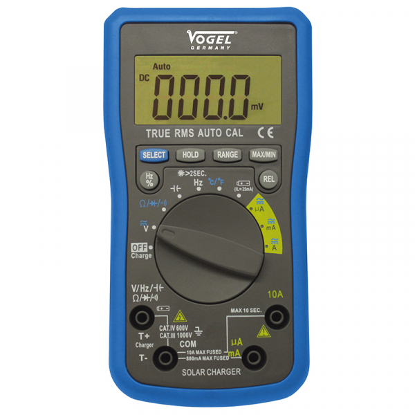 Digital-Multimeter. IP44. AC 0-750 V / DC 0 - 1000 V